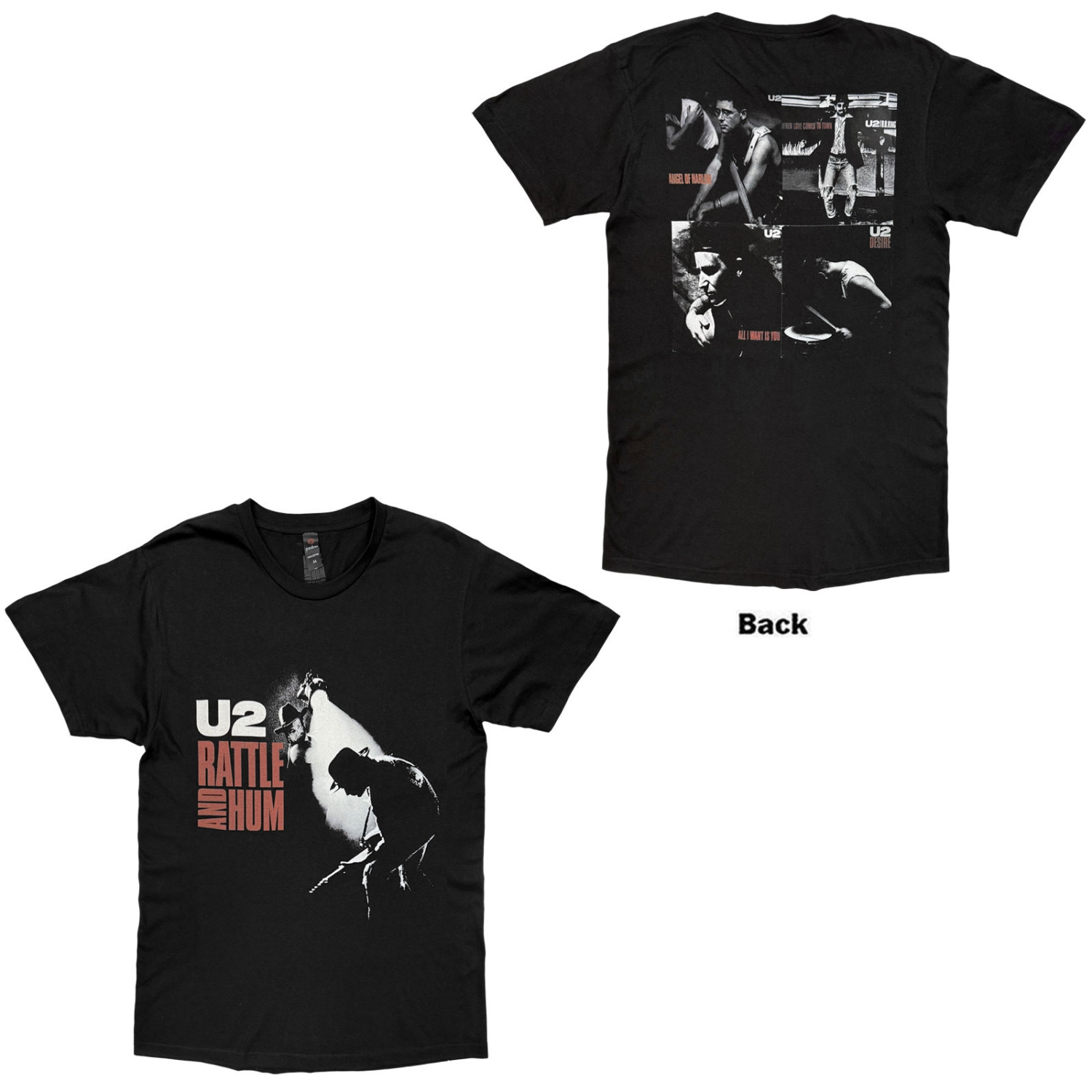 U2 - Rattle And Hum Photos Uni Bl T-Shirt