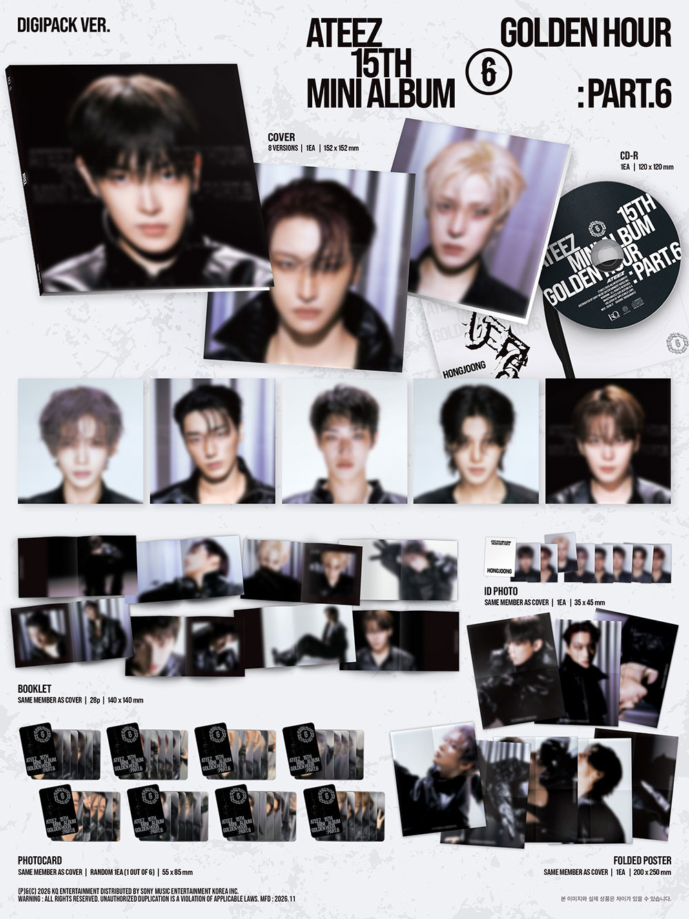 Ateez - Golden Hour : Part.6 (Digipack Ver.) (Random Ver.)