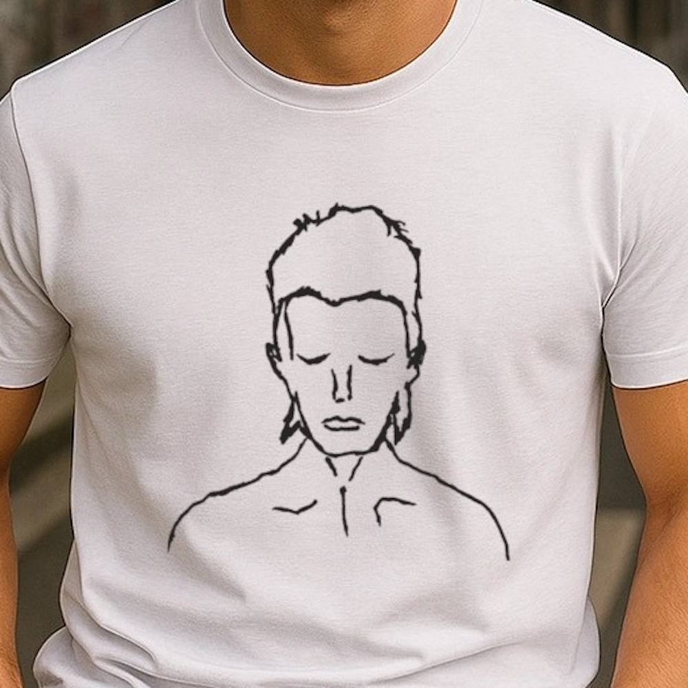 David Bowie - Line Art Portrait T-Shirt
